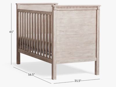 Pottery Barn Kids Wooden Convertible Baby Crib - Light Wash oak