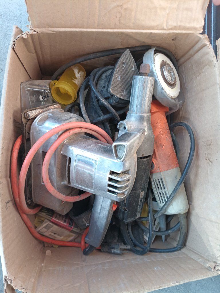 Box of Vintage Power Tools