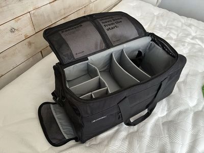 Haven Athletic Large Organized Gym Duffel Bag - Black 23"