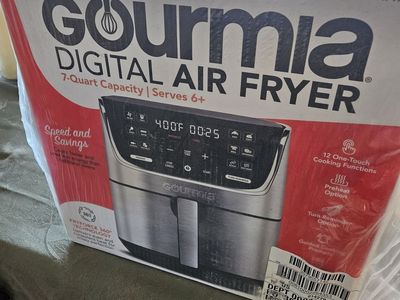 Gourmia 7 Qt Air Fryer with Digital Display, 12 Cooking Presets, Large Capacity