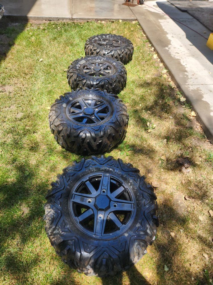 Used Maxxis Bighorn 2.0 ATV/UTV Tires with Polaris Rims (Set of 4)