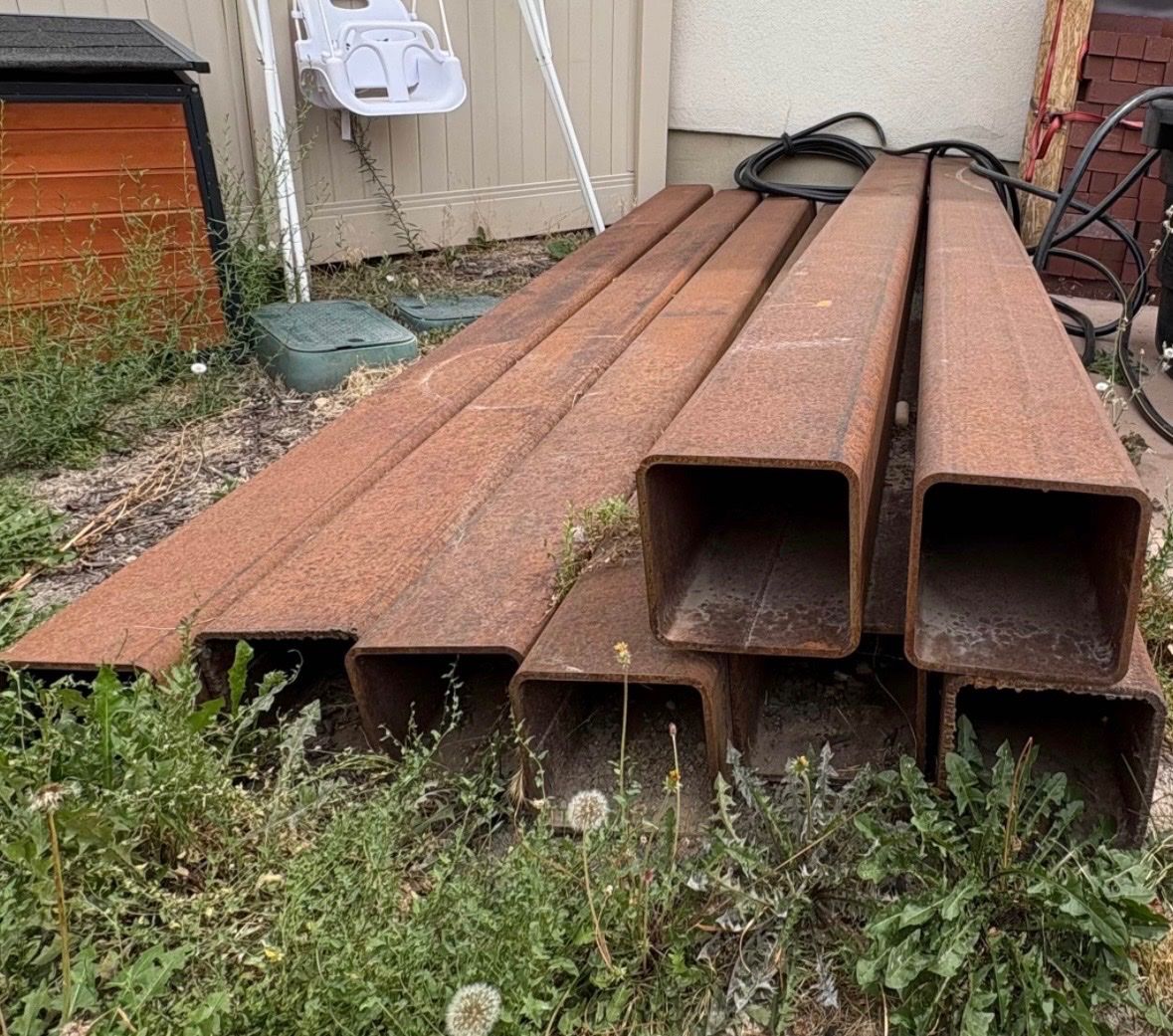 8”x 8”x 3/8” Structural Tube Steel. 