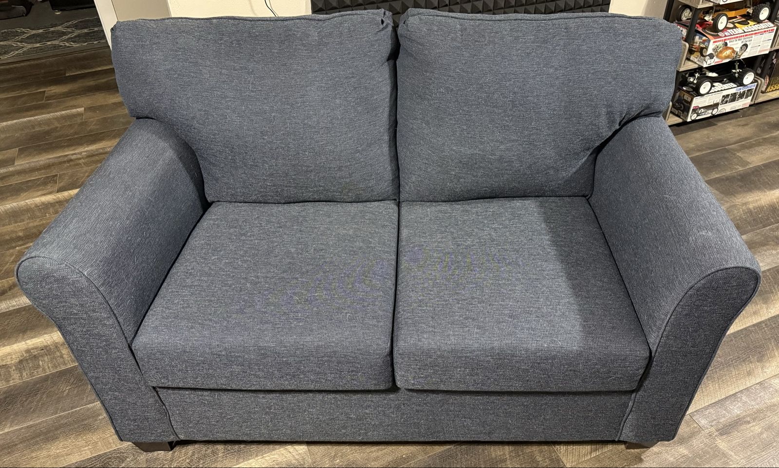 Navy Blue LOVE SEAT size couch