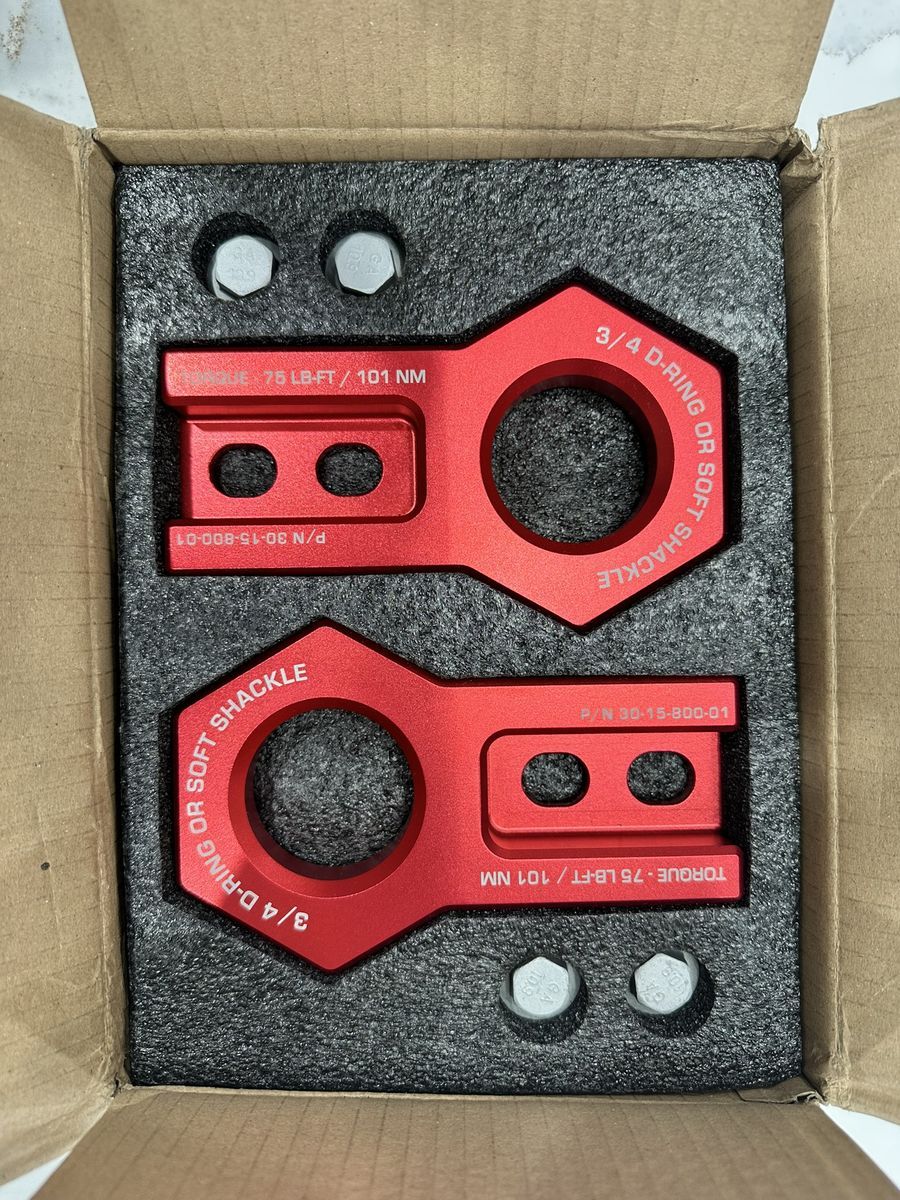 2024+ Toyota 4Runner Tacoma Land Cruiser Front Recovery Points Ruby Red