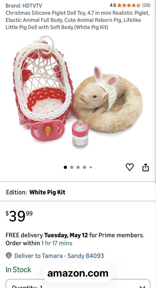 Realistic pig set toy