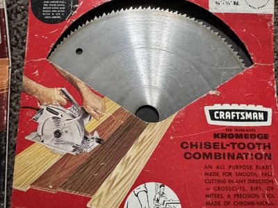 Vintage Craftsman Kromedge 6-1/2 Inch Chisel-Tooth Combination Circular Saw Blade