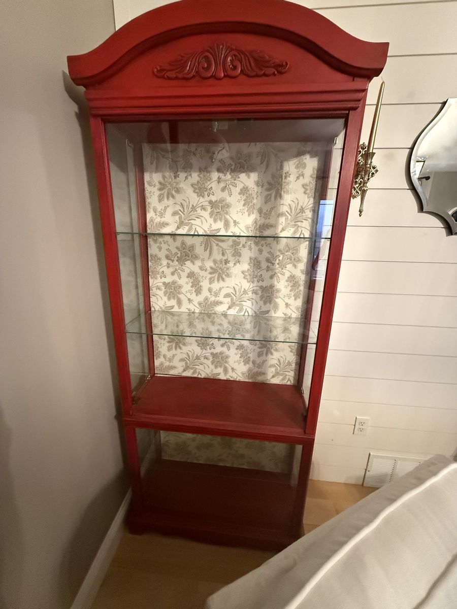 Red Curio Cabinet