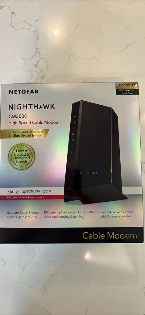 New Nighthawk CM3000 High-Speed Cable Modem