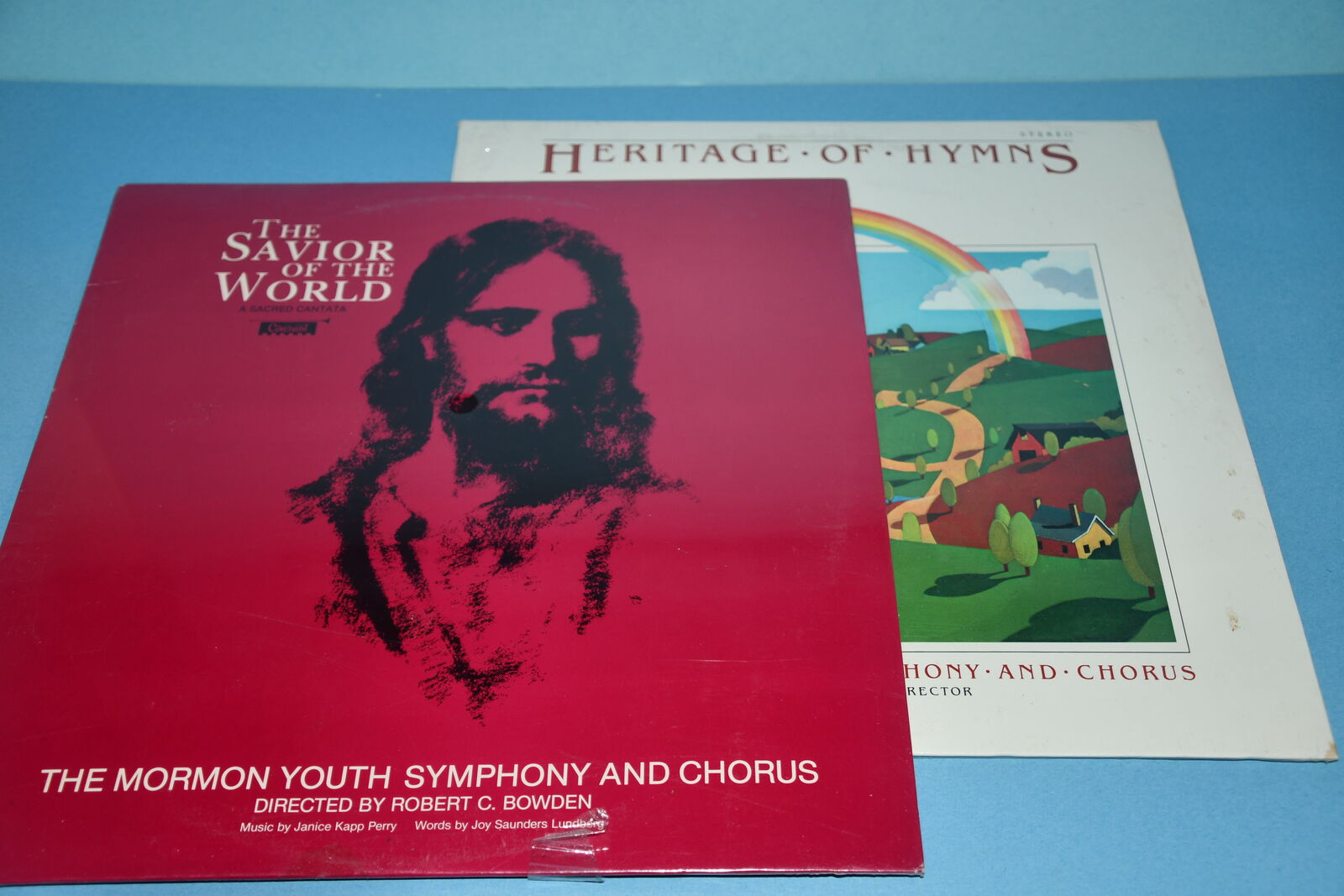 2 VINTAGE SEALED MORMON YOUTH SYMPHONY & CHORUS VINYL RECORDS FOR $5 ~ HERITAGE of HYMNS & THE SAVIOR OF THE WORLD