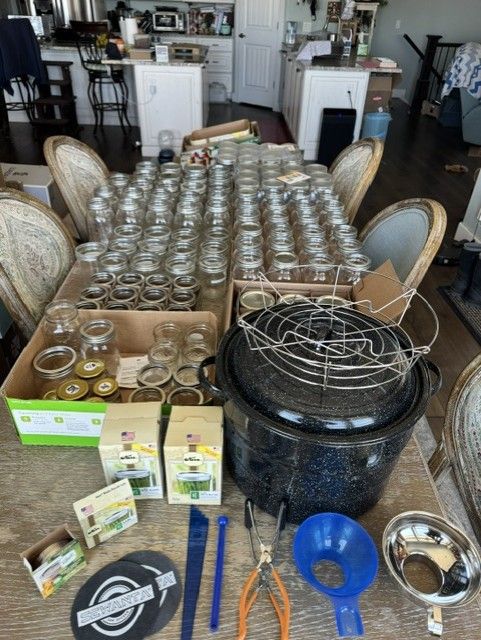 Ball Kerr SureTight Mason Canning Jars, Lids, Bands, Canner w/Rack, Supplies Crafts