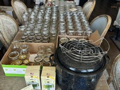 Ball Kerr SureTight Mason Canning Jars, Lids, Bands, Canner w/Rack, Supplies Crafts