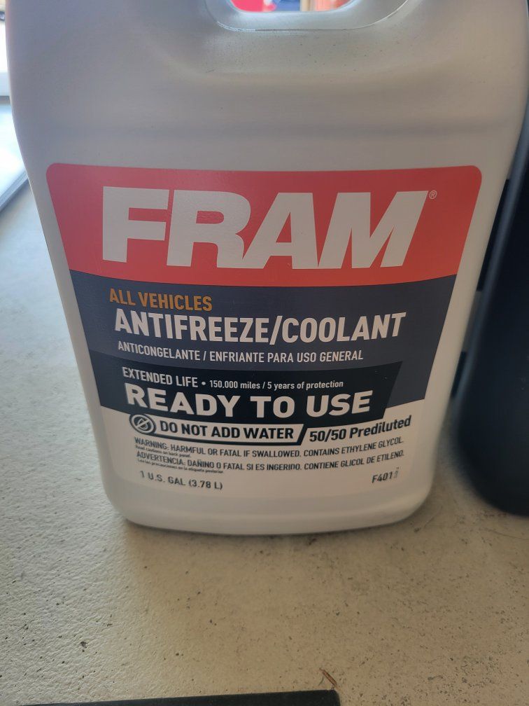 FRAM All Vehicles Antifreeze/Coolant, 1 US Gal, 50/50 Prediluted, Extended Life