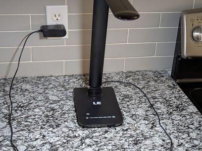 LED touch-sensitive desk lamp with seven brightness levels