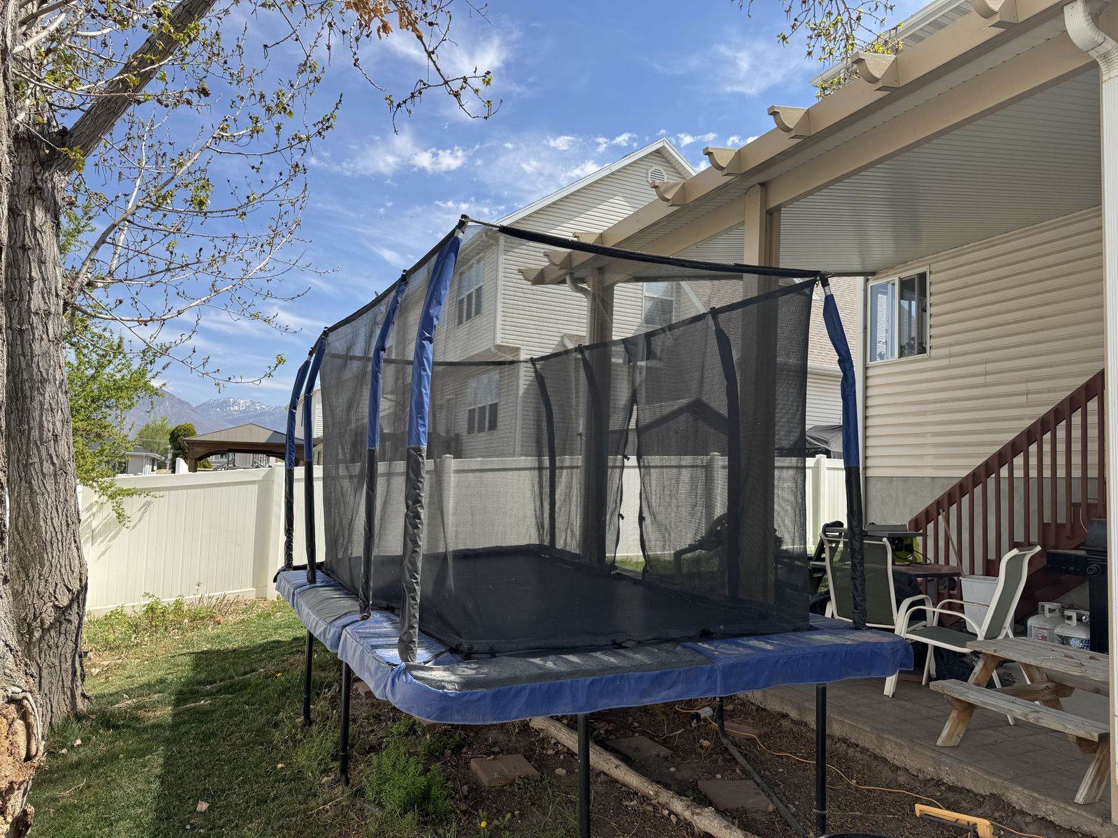 Trampoline: Upper Bounce 8' X 14' Gymnastics Style, Rectangular Set with Premium Top-Ring Enclosure System
