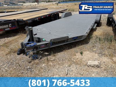 7x22 Diamond C GTF 206 Flatbed Car Hauler Trailer - 10K GVWR - Full Steel Floor