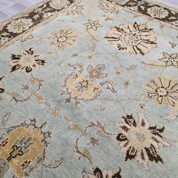 New Wool Rug - Handknotted, Oushak Design, 6' x 9'