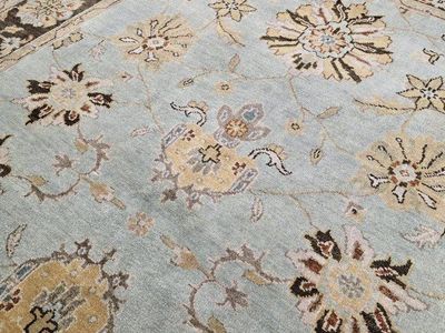 New Wool Rug - Handknotted, Oushak Design, 6' x 9'