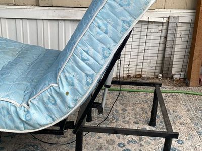 Adjustable Bed Frame with Mattress - Full Size, Electric Remote Control, Light Blue