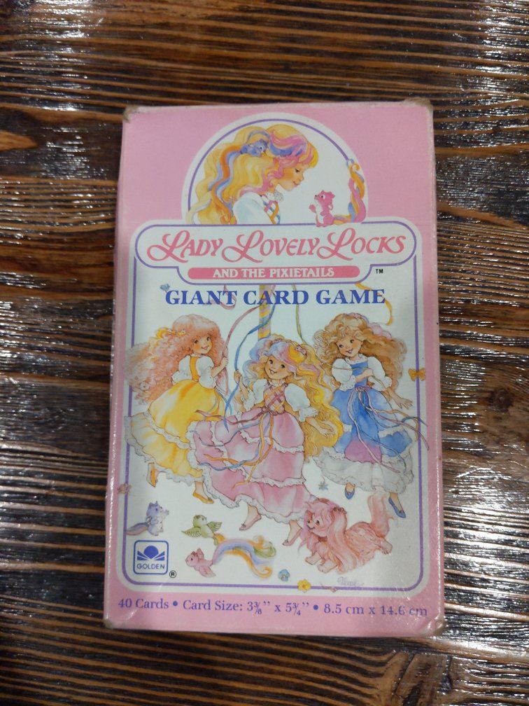 1987 Golden Lady Lovely Locks and the Pixietails Giant Card Game - 40 Cards, 3.375" x 5.75"