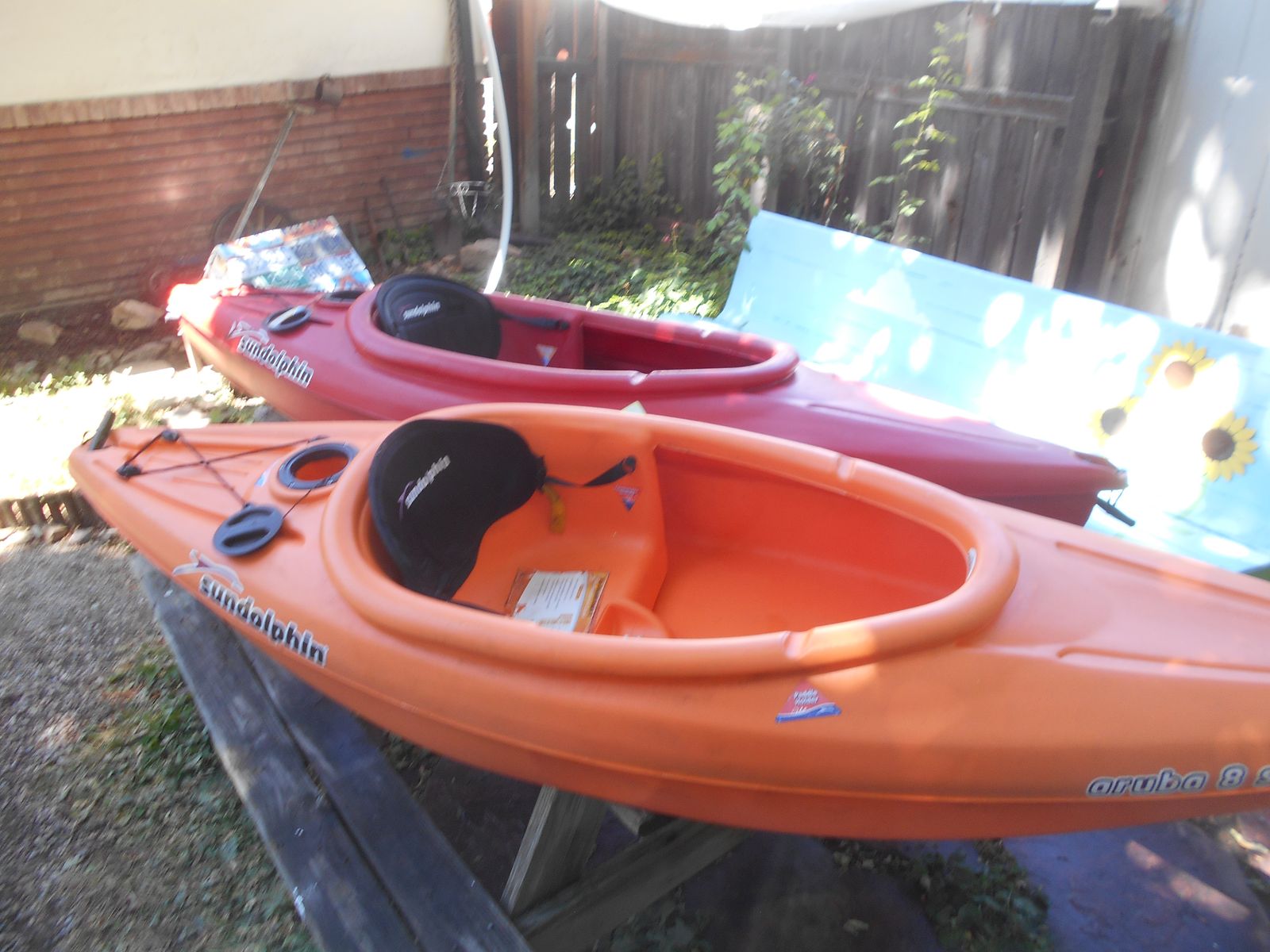 2 Dolphin Kayaks For Sale with Oars $125 each