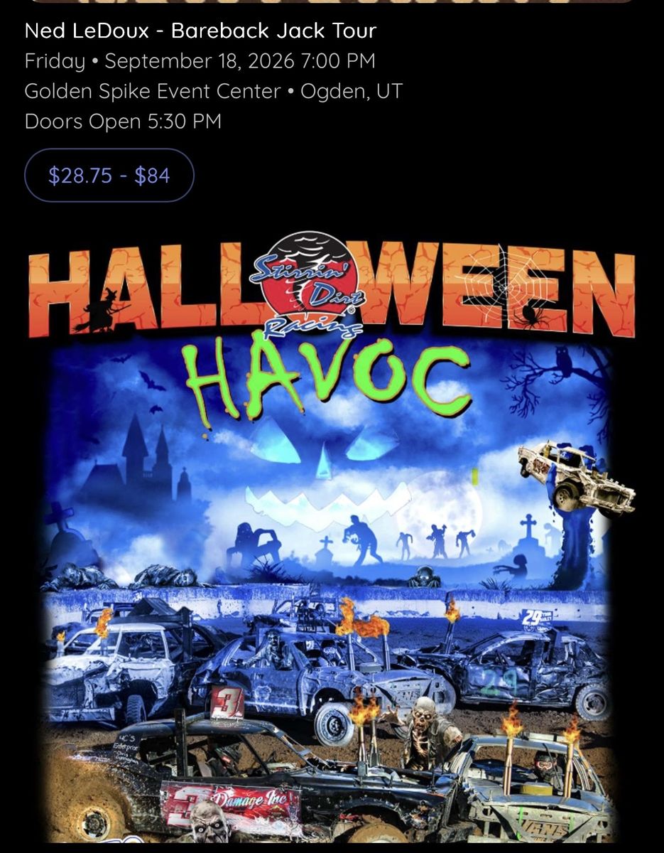 Halloween havoc demolition derby ticket 