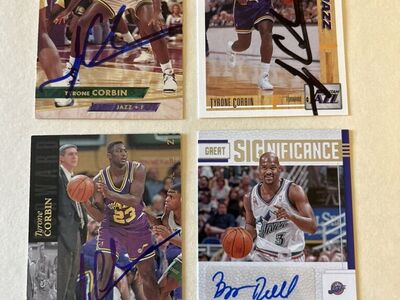 Utah Jazz Basketball NBA Lot Autograph Card Signed