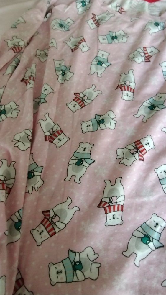 Pink Polar Bear Pajama Set - Long Sleeve Top & Pants, Size 3XL - Cozy & Cute Sleepwear