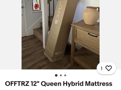OFFTRZ 12" Queen Hybrid Mattress - New in Box, Pressure-Relief, Zoned Support. Individually wrapped pocket spring coils.