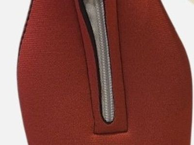 University of Utah Utes Red Neoprene Bottle Cooler Sleeve with Zipper - Officially Licensed