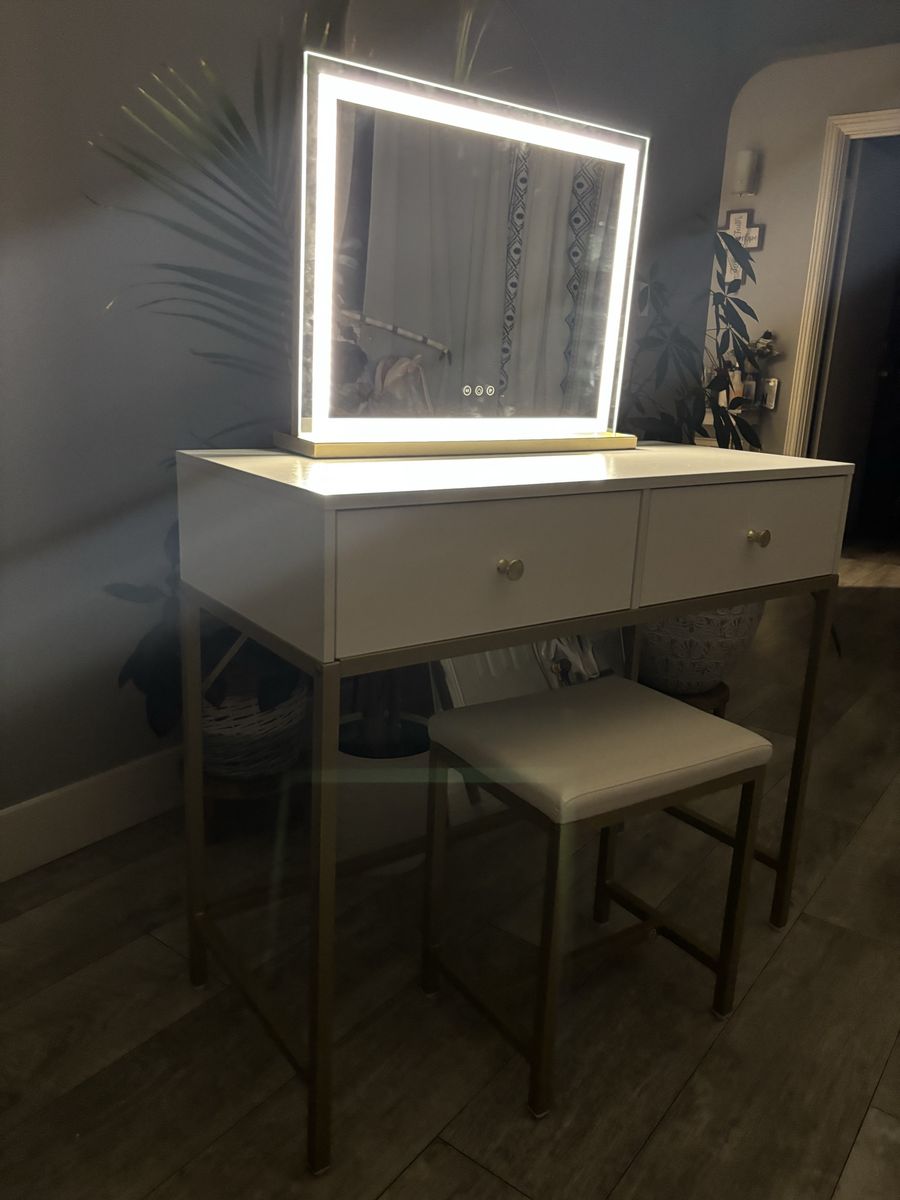 Vanity and mirror