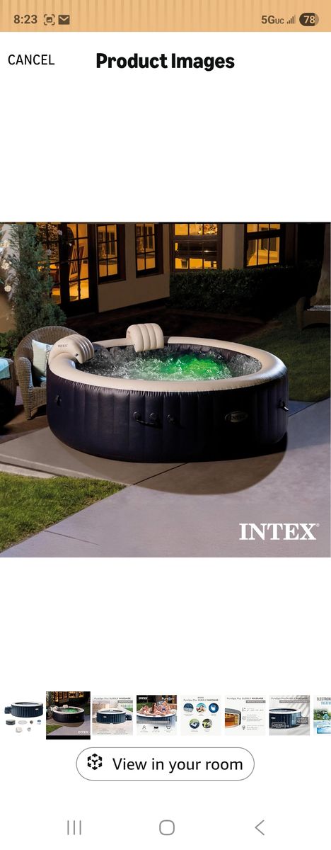 Inflatable hot tub