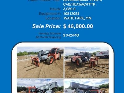 Fork lift reach Sky Jack SJ843 Cab Heat AC 3689 hrs 2018 White Park MN