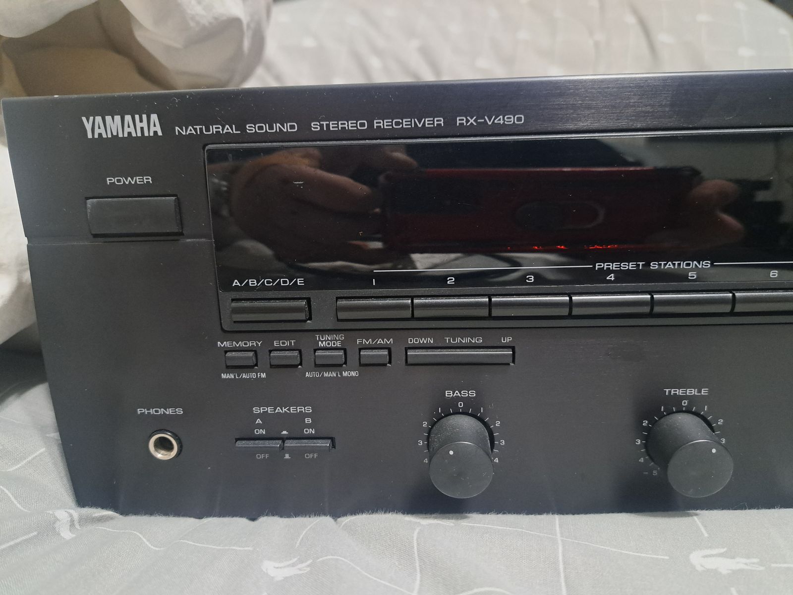 Yamaha Natural Sound Stereo Receiver RX-V490 - Black, 120V 180W, Made in Malaysia
