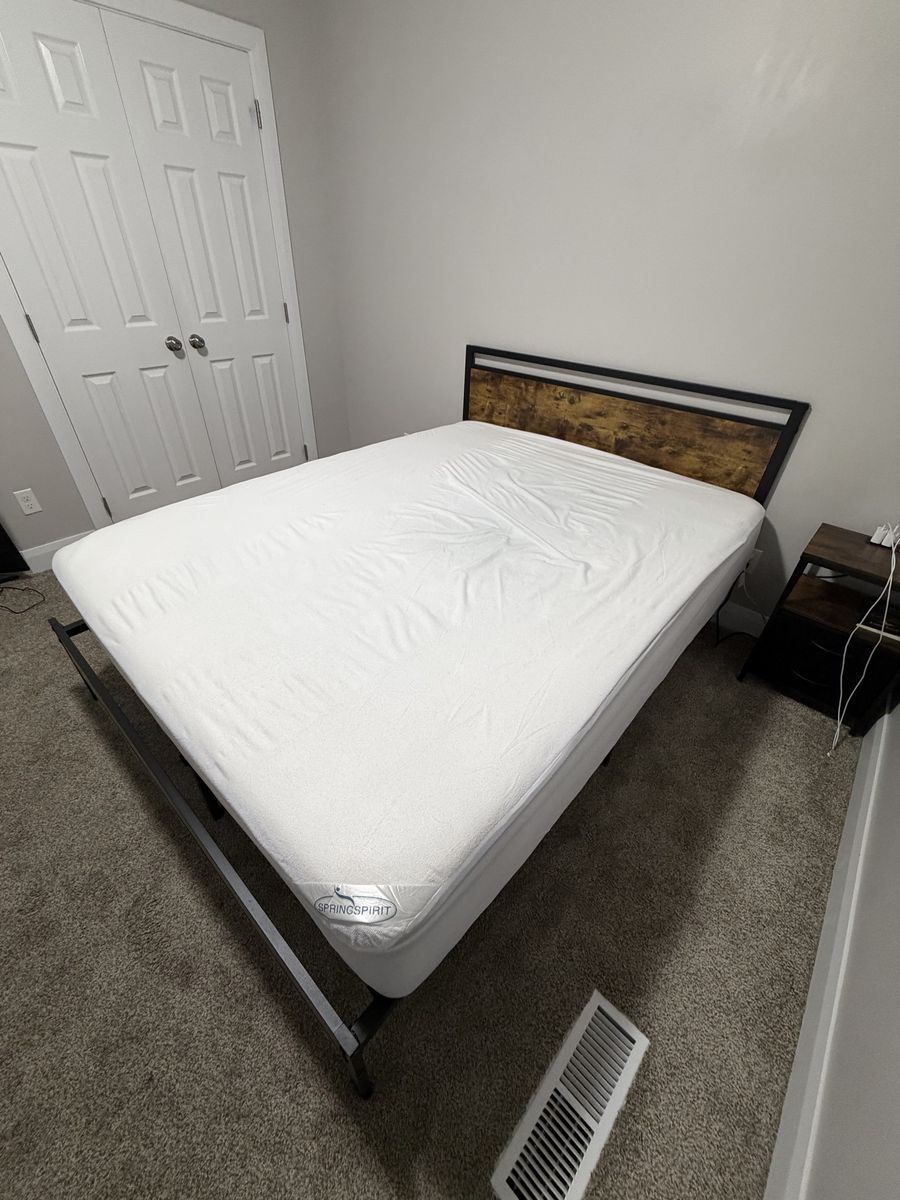 Queen Size Bed Frame and Mattress