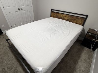 Queen Size Bed Frame and Mattress