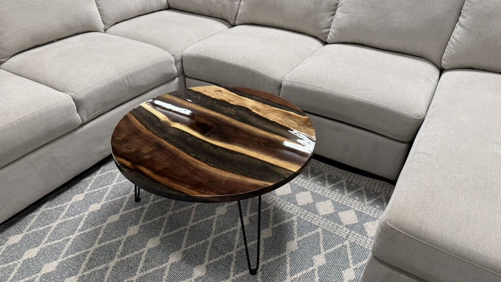 Coffee Table Round 32 Inches Handcrafted