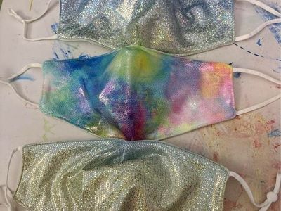 Glittery Fabric Adult Face Masks - Adjustable & Reusable