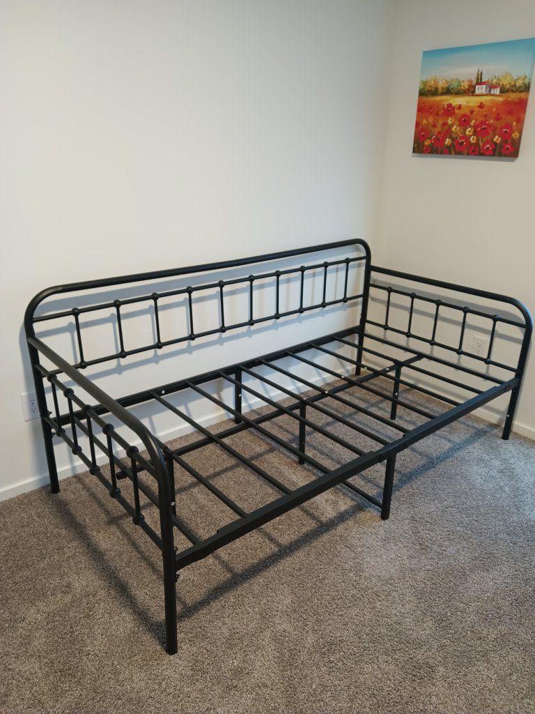Day Bed Frame-Black, twin bed mattress size