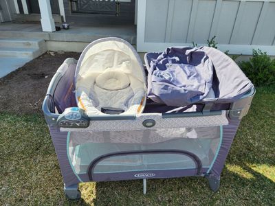 Graco pack and play, changing station, bassinet, storage combo!