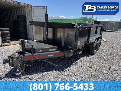 7x14 Maxx-D DTX Dump Trailer - 36" Sides - 17.5K GVWR - 7 Gauge Floor, Stabilizer Jacks