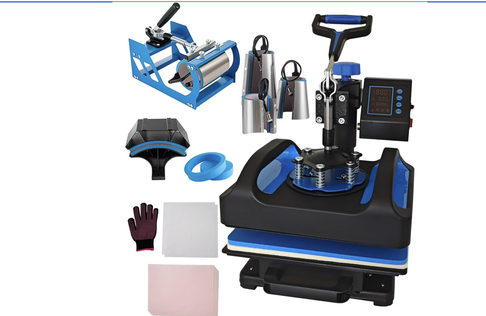 New in Box 8 in 1 Heat Press, Heat Press Machine 12x10 inch