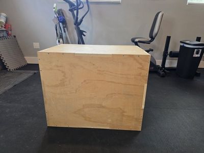 Plyometric Jump Box - 24x20x16 Inches Wood Exercise Box for Crossfit & Plyo Training