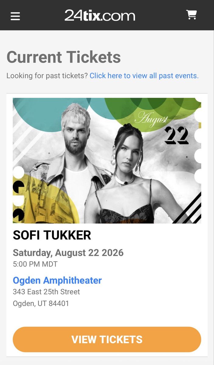 Sofi Tukker Tickets (2) - August 22, 2026 at Ogden Amphitheater