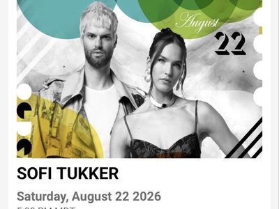 Sofi Tukker Tickets (2) - August 22, 2026 at Ogden Amphitheater
