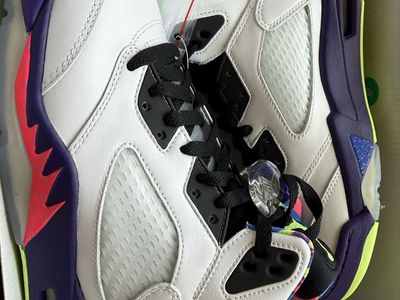 Nike Air Jordan 5 Retro 'Grape Ice' (GS) Basketball Shoes - White/New Emerald - Size 10