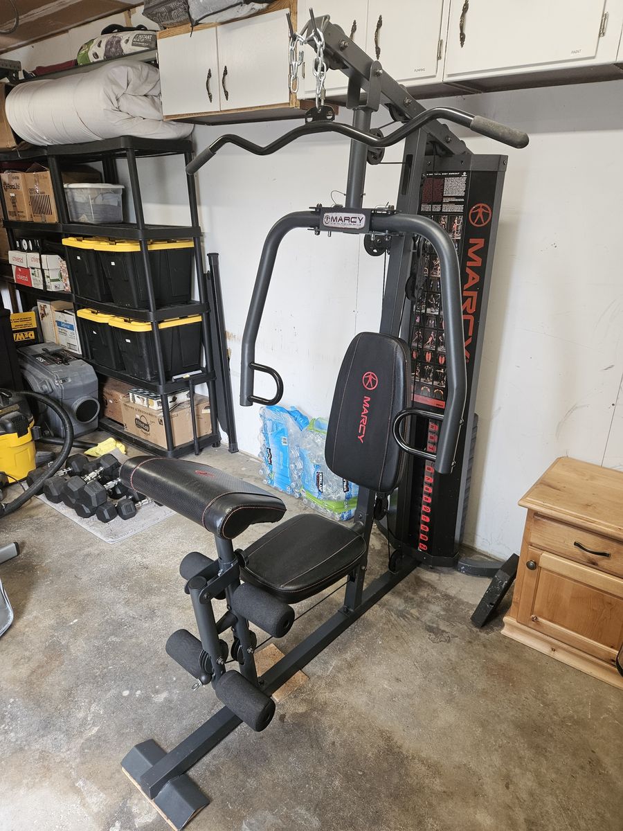 Marcy MWM-988 Multi-Gym Home Workout System with 150lb Weight Stack
