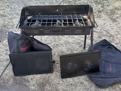 Camp Chef 3-Burner Propane Outdoor Stove with Griddles & Carry Bags