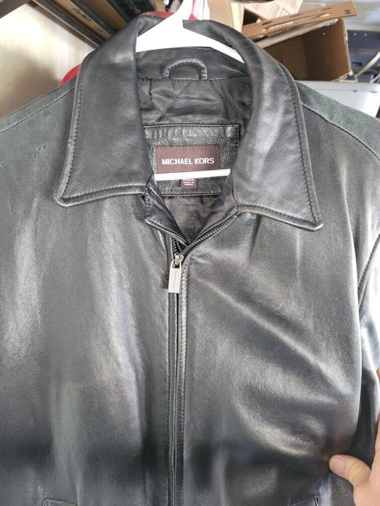 Michael kors leather jacket (med)