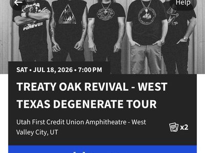Treaty Oak Revival - West Texas Degenerate Tour Tickets - July 18, 2026 - Utah First Credit Amphitheatre