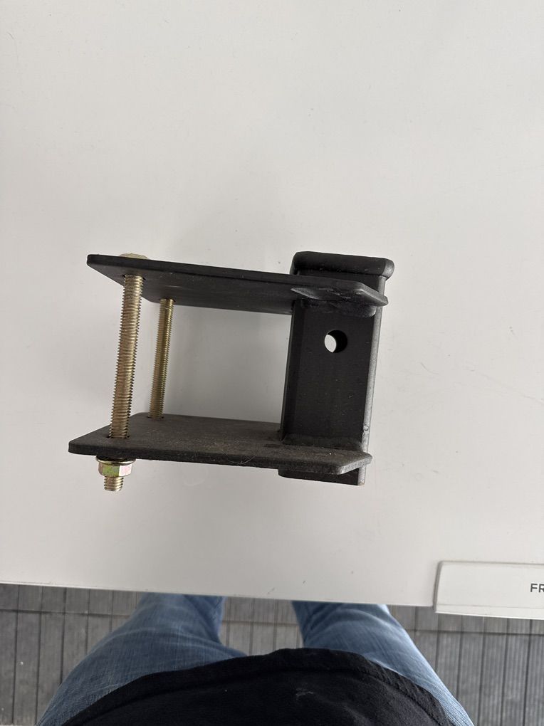 Bolt on 2" hitch receiver bumper mount